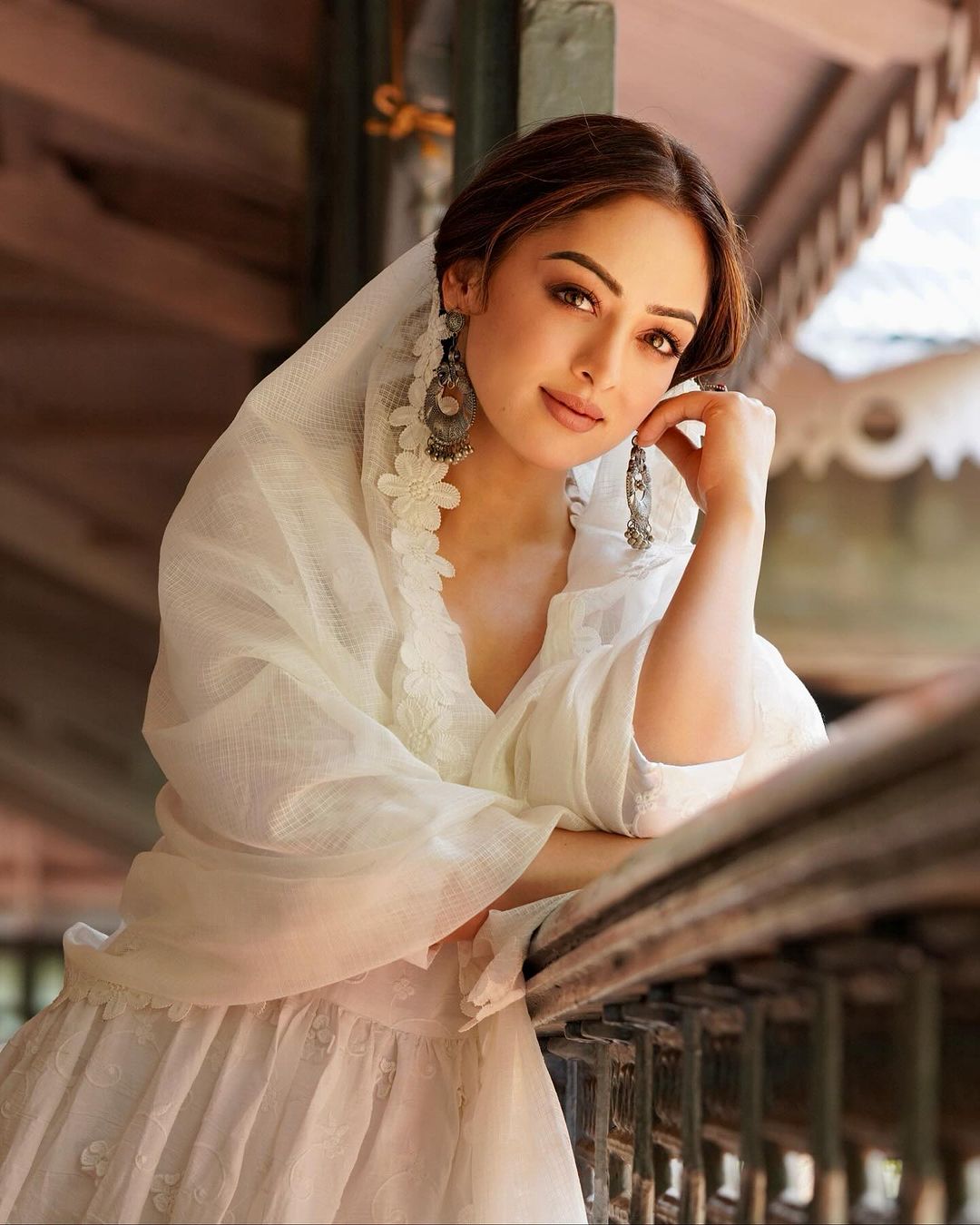 Bollywood Actress Sandeepa Dhar Stills in White Dress
